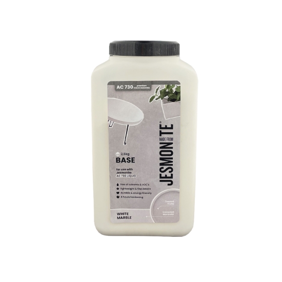 Jesmonite AC730 DuoSet– White Marble -  500ml Liquid 2,5kg Base